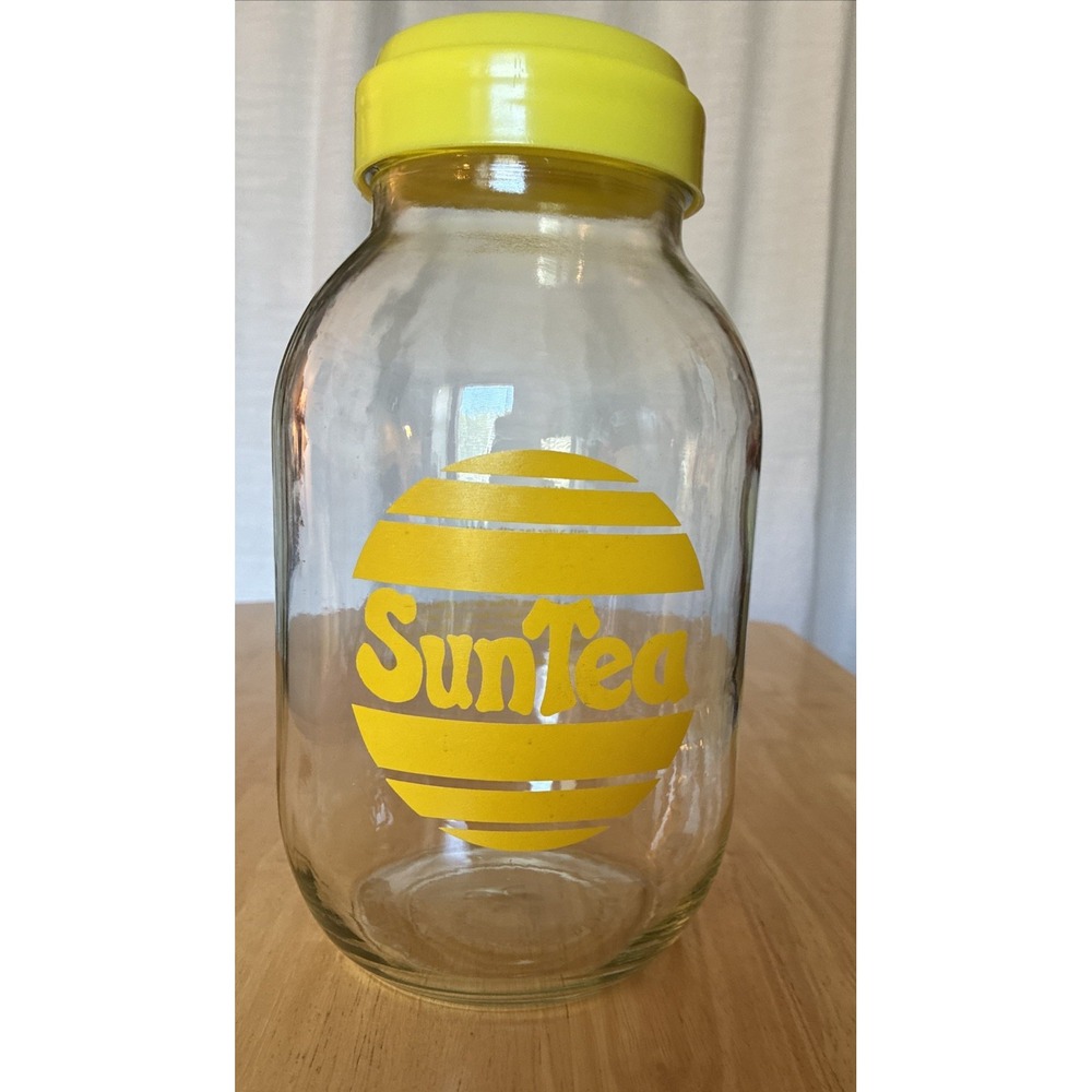 VTG Carlton Glass Sun Tea Jar Retro